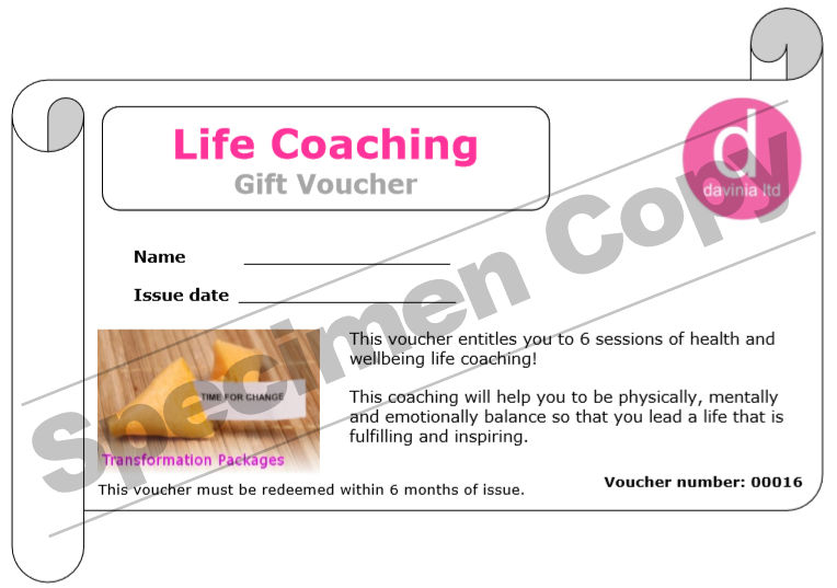 Life Coaching Gift Voucher