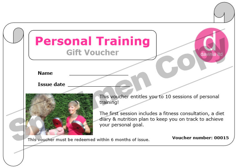 Personal Training Gift Voucher